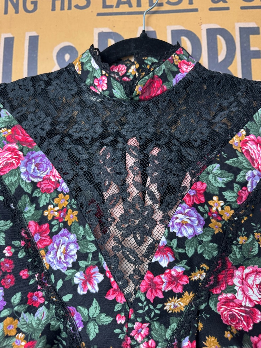 Especially for You…Rare 90s Vintage Floral Cottagecore Puff Sleeve Midi Dress - Picture 2 of 8